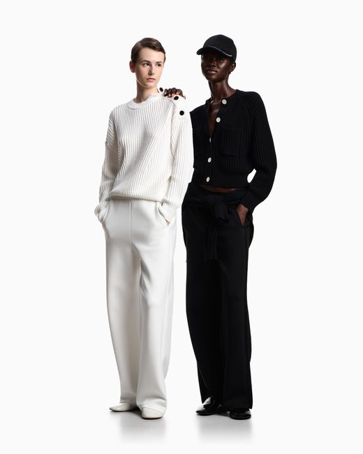 Emporio Armani White Travel Essentialss Double-Jersey Trousers