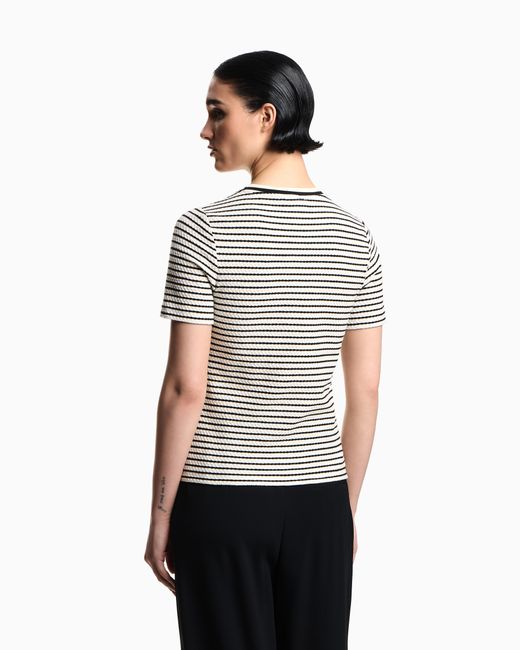 Emporio Armani Gray Stretch Jersey Jacquard Sweater