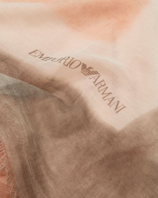 Emporio Armani White Brushed Modal Blend Foulard