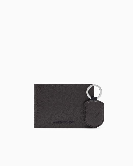 Emporio Armani White Gift Box With Wallet And Keyring for men