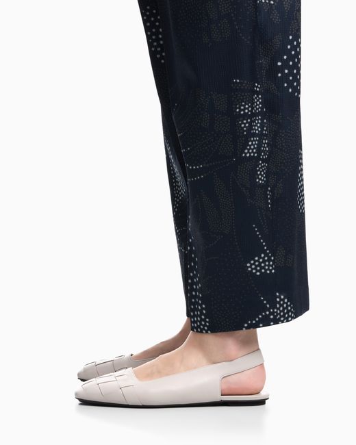 Emporio Armani White Slingback Ballet Flats