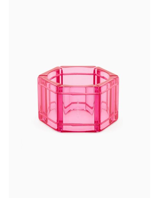 Emporio Armani Pink Facettiertes Elastisches Armband