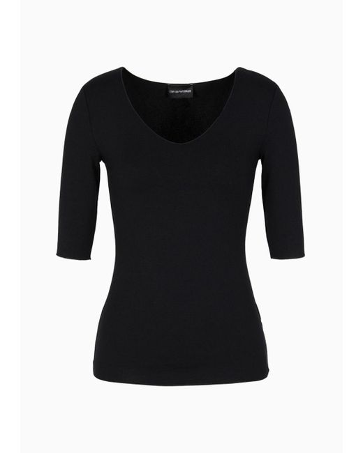 Emporio Armani Black Slim Fit T-shirts