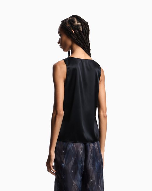 Emporio Armani Blue V-Neck Top