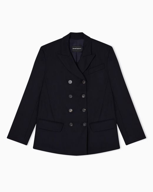 Emporio Armani Blue Double-Breasted Jacket