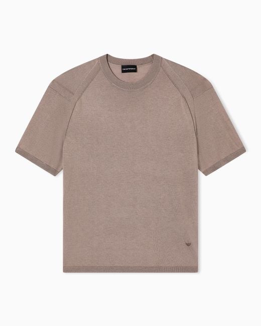 Jersey De Punto Jersey De Mezcla De Lana Y Lyocell Asv Emporio Armani de hombre de color Gray