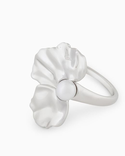 Emporio Armani White Pearl Ring