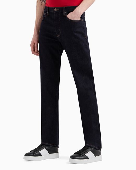 Vaqueros J21 Regular Fit De Cómodo Denim De 11,5 Onzas Lavado Emporio Armani de hombre de color Blue