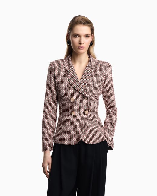 Emporio Armani Brown Double-Breasted Jacket