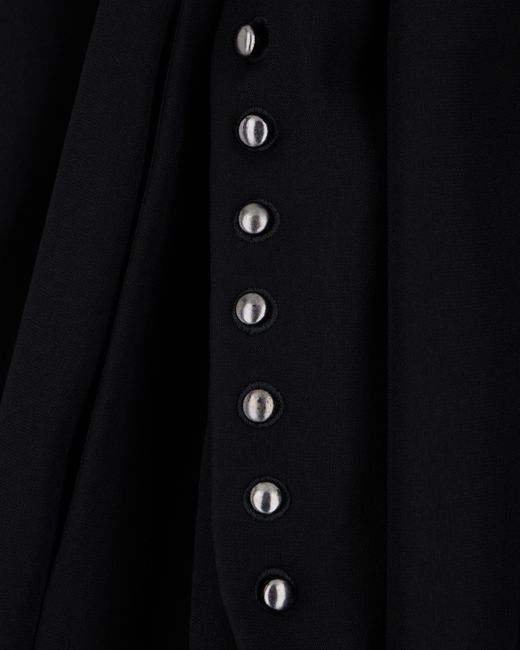 Emporio Armani Black Unlined Wrap Skirt