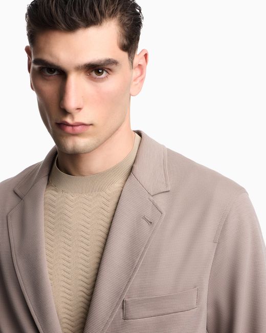 Emporio Armani Brown Single-Breasted Jacket for men