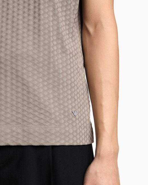 Emporio Armani Natural Us Exclusive Jacquard Jersey T-Shirt for men
