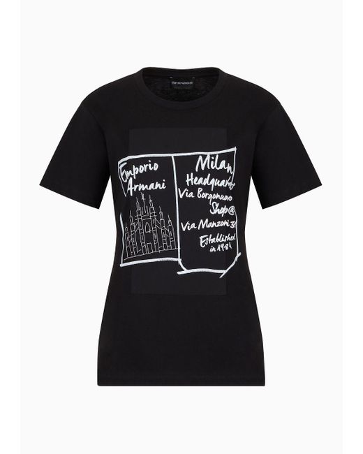 T-shirts Coupe Standard Emporio Armani en coloris Black