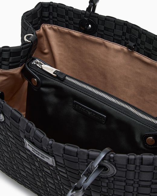 Emporio Armani Black Myea Medium Shopper Bag