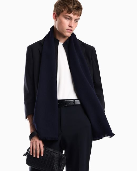 Sciarpa di Emporio Armani in Blue da Uomo