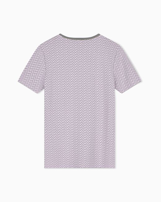 Emporio Armani Purple Short-Sleeve Jumper