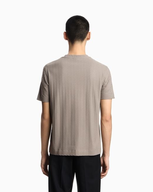 Emporio Armani Natural Us Exclusive Jacquard Jersey T-Shirt for men