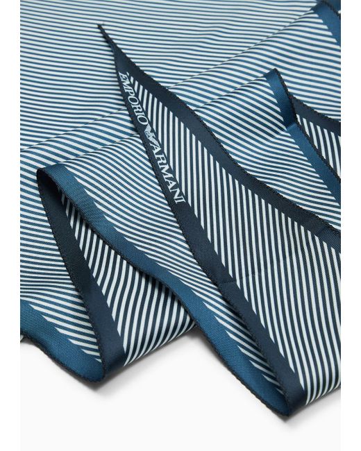 Emporio Armani Gray Foulard With All-over Print for men