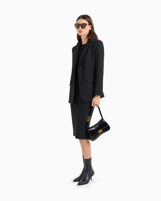 Emporio Armani Black Jacket With Lapels