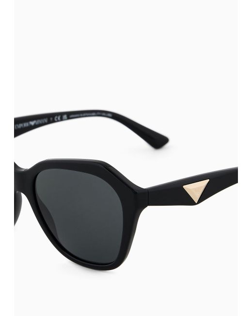 Emporio Armani Black Irregular-shaped Sunglasses
