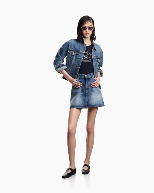 Emporio Armani Armani Jeans Denim Jacket in Blue | Lyst