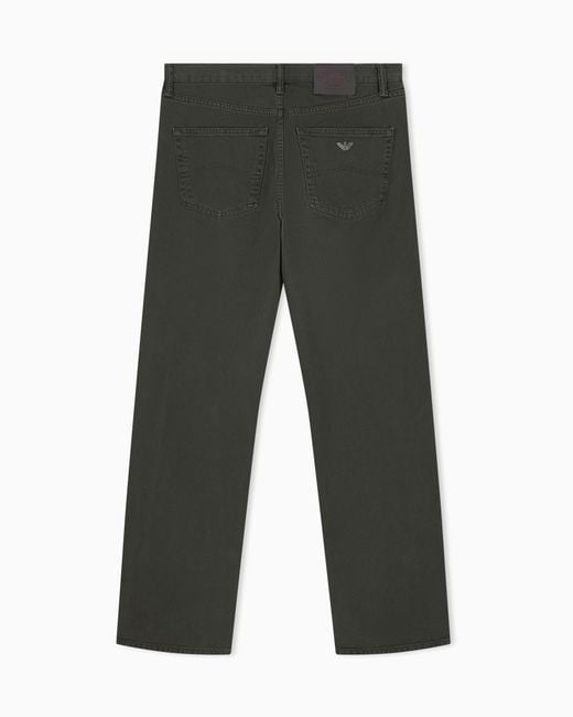 Emporio Armani Green 5-Pocket Trousers Regular Fit for men