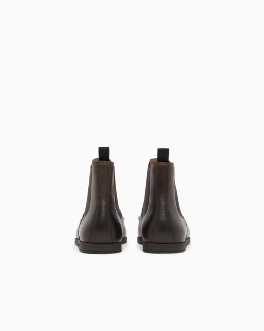 Emporio Armani Brown Chelsea Boots for men