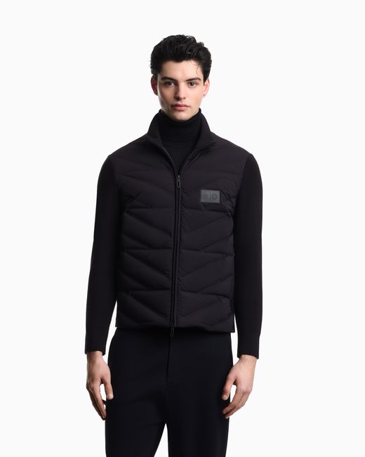 Emporio Armani Blue Ssc Napoli Capsule Nylon Bomber Jacket for men
