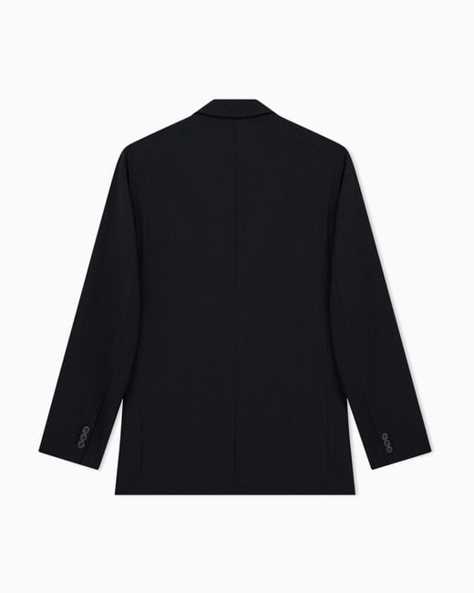Emporio Armani Black Single-Breasted Jacket for men