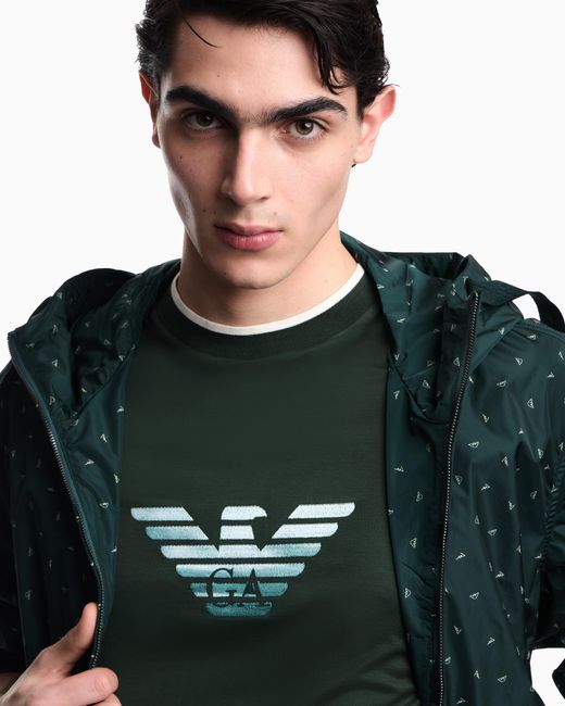 Emporio Armani Green Slim-Fit T-Shirt for men