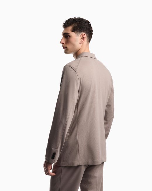 Emporio Armani Brown Single-Breasted Jacket for men
