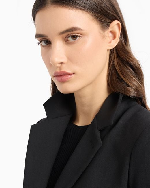Emporio Armani Black Jacket With Lapels