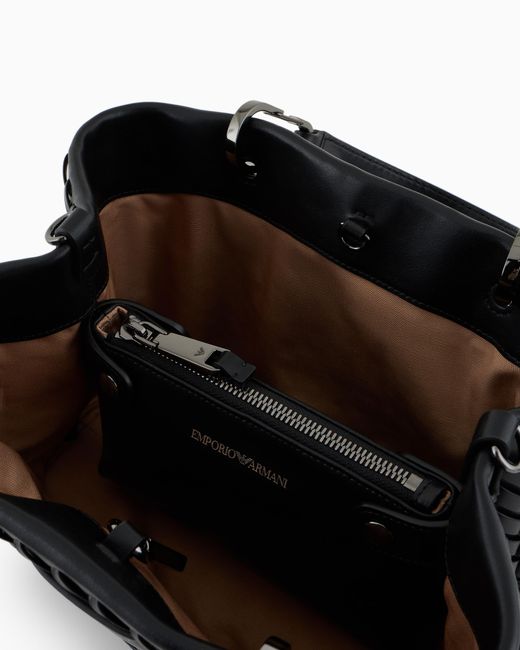Emporio Armani Black Myea Small Shopper Bag