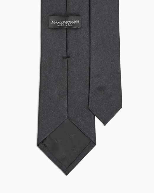 Emporio Armani White Jacquard Pure Silk Tie for men