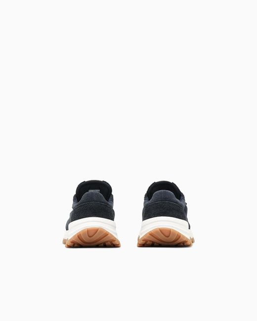 Emporio Armani Blue Eagle Club Capsule Collection Suede Sneakers for men