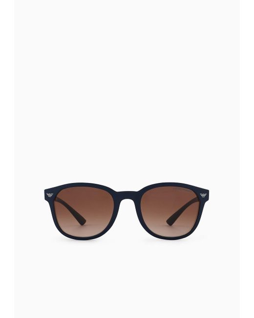 Emporio Armani White Panto Sunglasses for men
