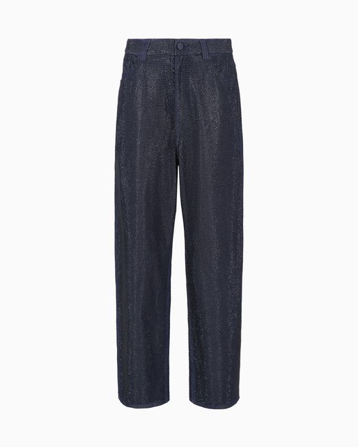 Vaqueros Jd5 En Denim De Mezcla De Lyocell Con Strass Por Toda La Prenda Asv Emporio Armani de hombre de color Blue