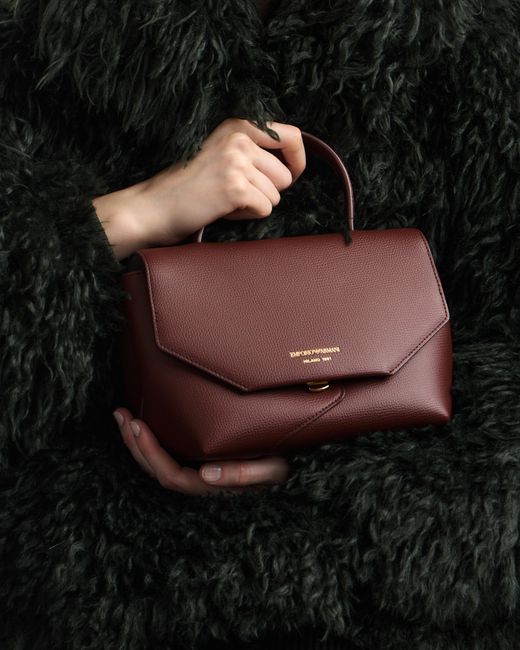 Emporio Armani Purple 1981 Leather Mini Bag