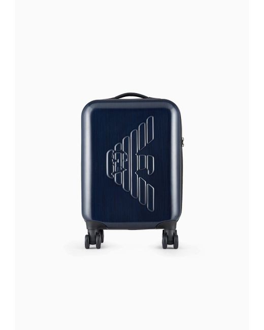 Emporio Armani Blue Abs Carry-on Bag With Oversized, Embossed Eagle for men