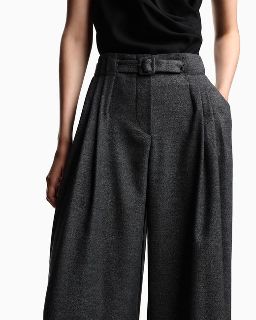 Pantaloni Con Pinces E Cintura di Emporio Armani in Gray