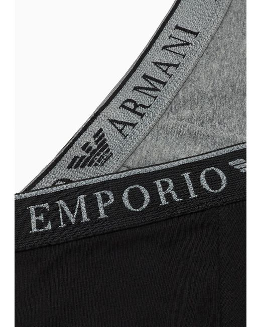 Lot Composé De 2 boxers Logo Endurance Emporio Armani pour homme en coloris Black