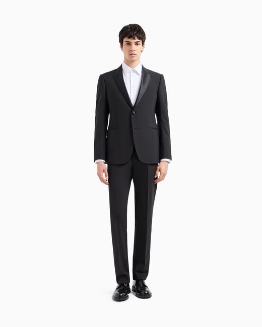 Emporio Armani Black Stretch Tuxedo for men