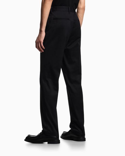Emporio Armani Blue Comfort Cotton Chinos for men