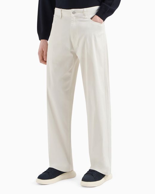 Emporio Armani White Five-Pocket Trousers for men