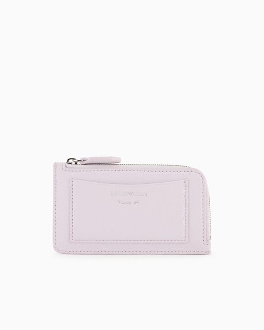 Emporio Armani Pink Deer-Print Belt With Eagle Logo Charm