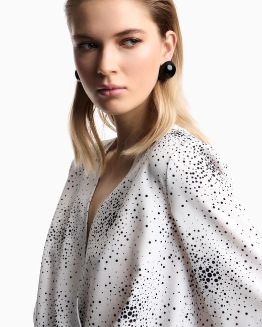 Emporio Armani Black Mother-Of-Pearl Effect Half-Sphere Earrings