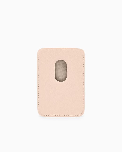 Emporio Armani White Magnetic Card Holder
