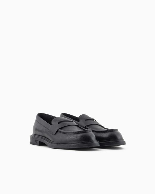 Emporio Armani White Slip-On Loafer for men