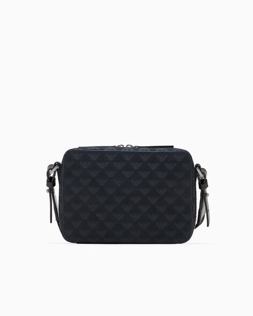 Emporio Armani Blue Crossbody Camera Bag for men