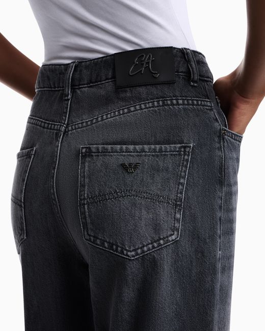 Emporio Armani Blue J4B Regular-Fit Used-Look Lyocell Blend Denim Jeans